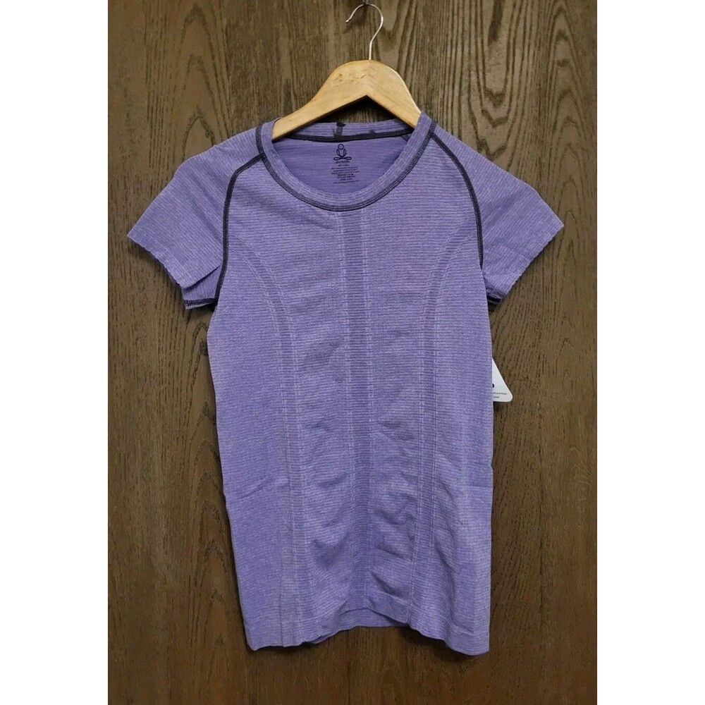 Phat Buddha Womens Purple Short Sleeve Stretch T-Shirt One Size
